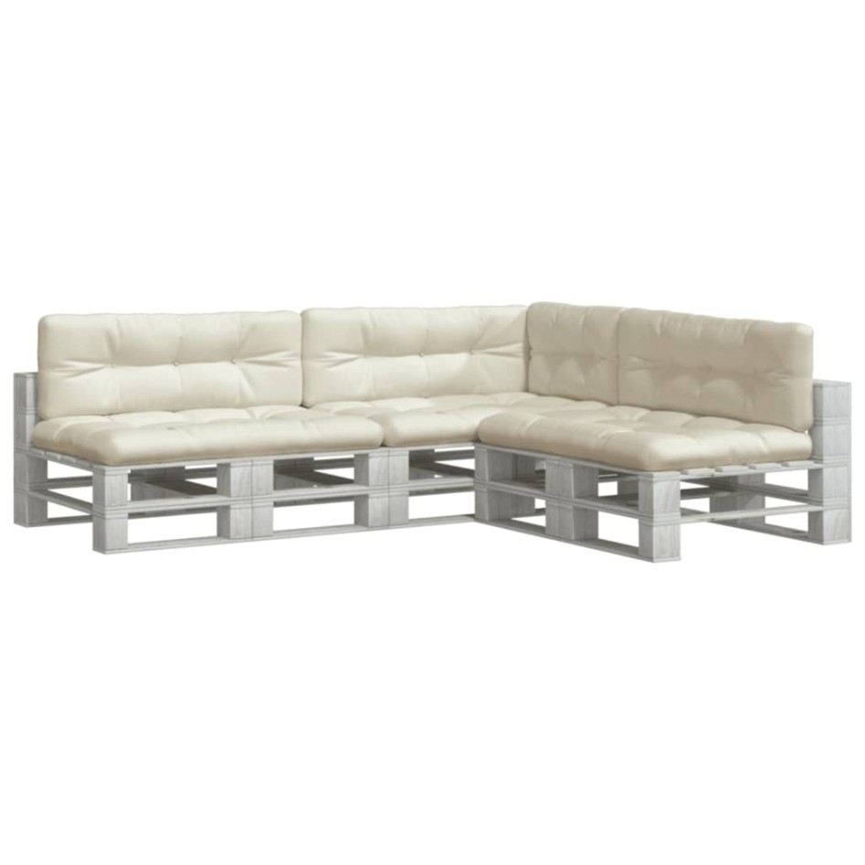 Cojines para palés 7 piezas tela color