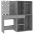 Tocador con LED y armario madera contrachapada gris