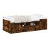 Sofá cama con cajones sin colchón roble ahumado 75x190