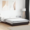 Estructura cama con luces LED madera ingeniería negro 120x190cm