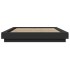 Estructura cama con luces LED madera ingeniería negro