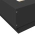Estructura cama con luces LED madera ingeniería negro