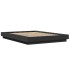 Estructura de cama madera de ingeniería negra 140x190