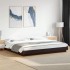 Estructura de cama madera de ingeniería negra 200x200