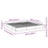 Estructura de cama madera de ingeniería negra 200x200