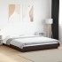 Estructura de cama madera de ingeniería negra 160x200