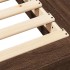 Estructura de cama madera de ingeniería roble marrón 75x190