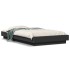 Estructura de cama madera de ingeniería negra 90x190
