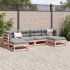 Set de sofás jardín 6 pzas con cojines madera abeto
