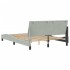 Estructura de cama sin colchón terciopelo gris claro 140x200