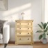 Cómoda cajonera Corona madera maciza de pino 92x48x120