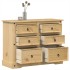 Cómoda cajonera Corona madera maciza de pino 112x48x91