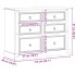 Cómoda cajonera Corona madera maciza de pino 112x48x91