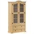 Armario con vitrina Corona madera maciza pino 99x43x187