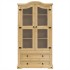 Armario con vitrina Corona madera maciza pino 99x43x187