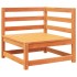 Juego de sofás de jardín 5 pzas madera maciza pino marrón