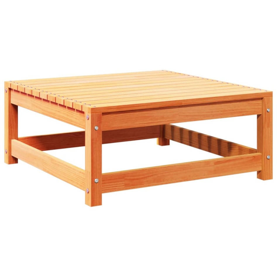 Juego de sofás de jardín 5 pzas madera maciza pino marrón