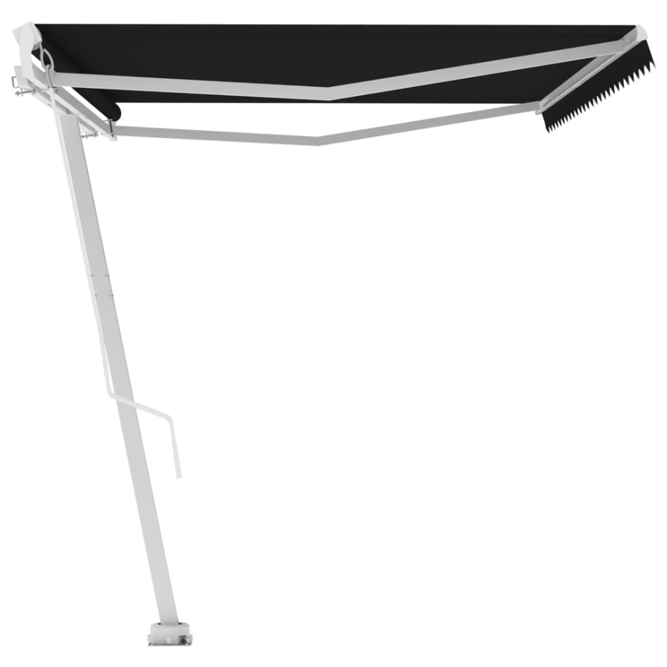 Toldo de pie retráctil manual gris antracita 500x300