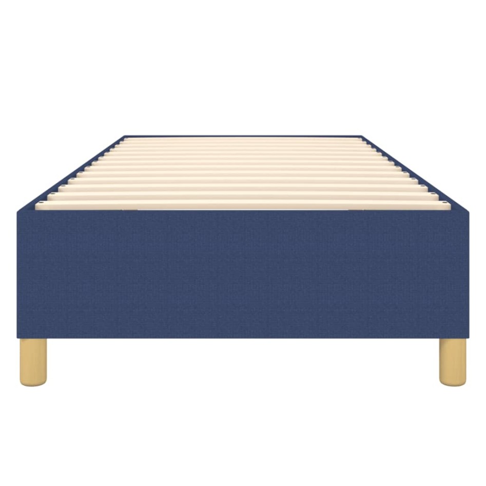 Estructura de cama sin colchón tela azul 90x200