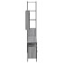 Set de muebles de baño 4 pzas madera contrachapada gris