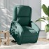 Sillón eléctrico reclinable elevable de terciopelo verde