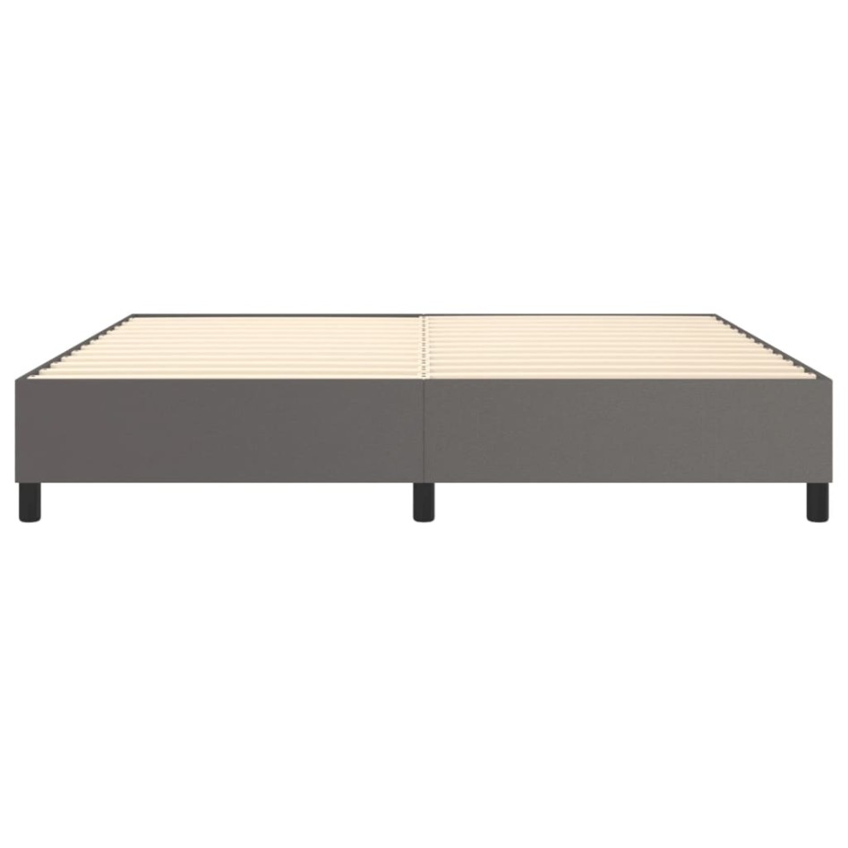 Estructura de cama sin colchón cuero sintético gris 200x200