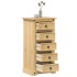 Mesita de noche Corona madera maciza de pino 53x39x103