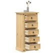 Mesita de noche Corona madera maciza de pino 53x39x103 cm