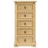 Mesita de noche Corona madera maciza de pino 53x39x103