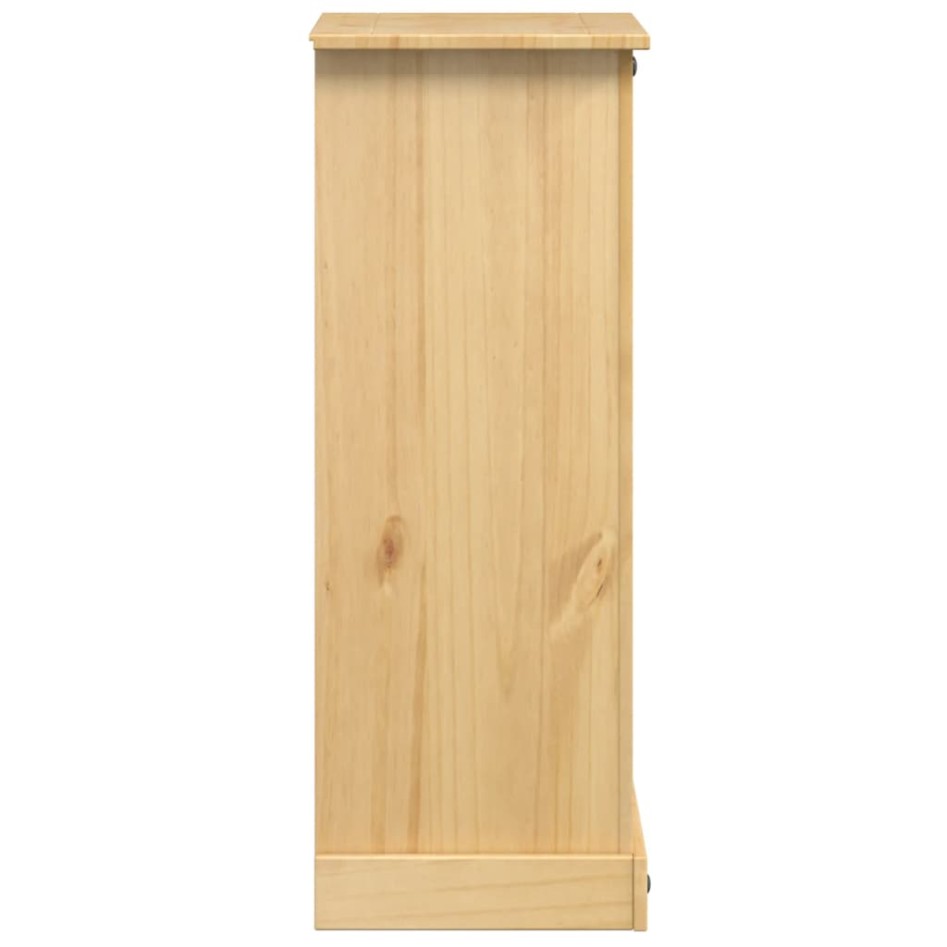Mesita de noche Corona madera maciza de pino 53x39x103