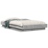 Estructura de cama con luces LED madera gris hormigón 90x200