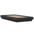 Estructura cama con luces LED madera ingeniería negro 90x190