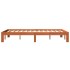 Estructura de cama madera maciza pino marrón cera 140x200