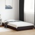Estructura cama con luces LED madera ingeniería negro 75x190