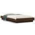 Estructura cama con luces LED madera marrón roble 75x190