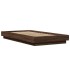 Estructura cama con luces LED madera marrón roble 75x190
