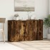 Aparador de madera de ingeniería 2 uds roble ahumado