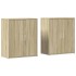 Aparador de madera de ingeniería 2 uds roble Sonoma 60x31x70