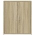 Aparador de madera de ingeniería 2 uds roble Sonoma 60x31x70