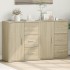 Aparador de madera de ingeniería 2 uds roble Sonoma 60x31x70