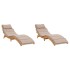 Tumbonas con cojines 2 uds madera maciza de acacia gris