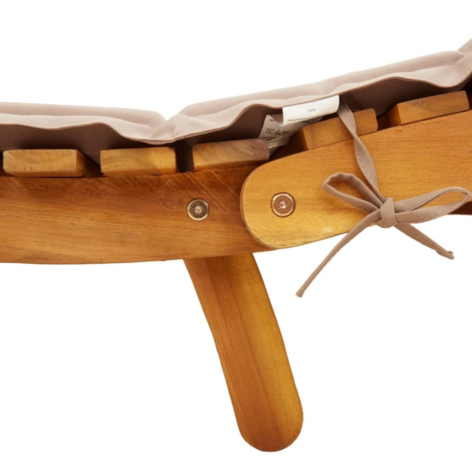 Tumbonas con cojines 2 uds madera maciza de acacia gris