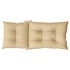 Cojines silla respaldo alto 6 uds tela beige melange