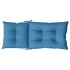 Cojines silla respaldo alto 6 uds tela azul melange 120x50x7