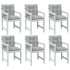 Cojines para silla respaldo bajo 6 ud tela gris claro