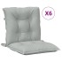 Cojines para silla respaldo bajo 6 ud tela gris claro