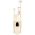 Rascador para gatos con postes de sisal crema 190