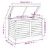 Caja de almacenaje de jardín madera maciza eucalipto