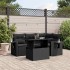 Set de muebles de jardín 5 pzas y cojines ratán sintético