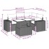Set de muebles de jardín 5 pzas y cojines ratán sintético